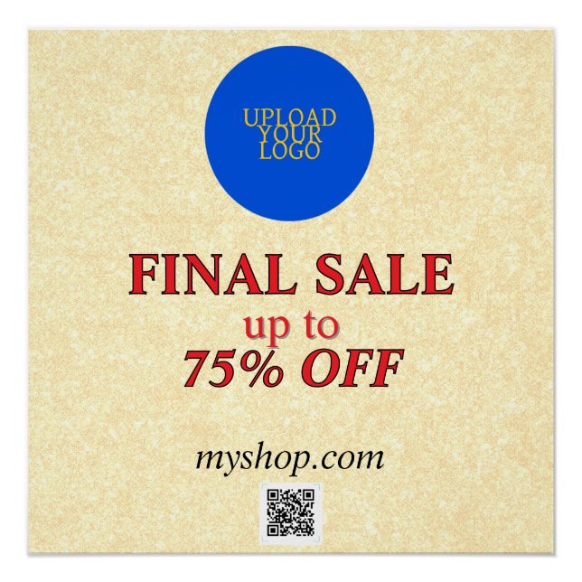 Pôster Vendas Elegantes Personalizadas (Frente)