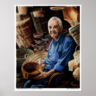 Pôster Vendedor de Cesta Gentil