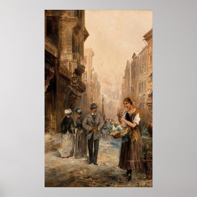 Poster Vendedor de Flores - Emil Barbarini (Frente)