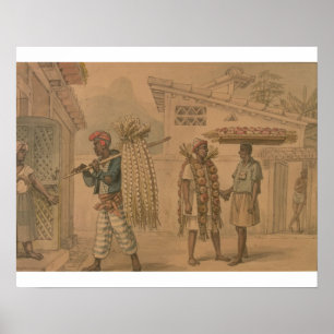 Pôster Vendedores do alho e da cebola, 1826 (w/c no