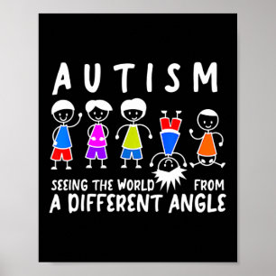 Poster Vendo O Mundo De Um Ângulo Diferente Autismo Awa