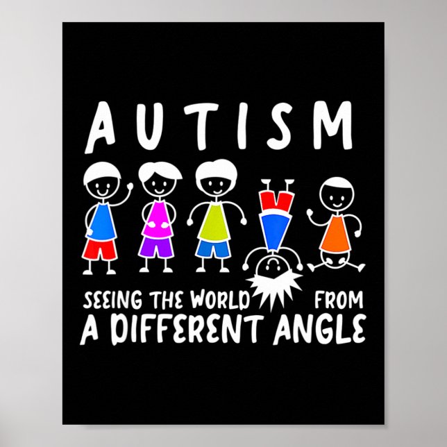 Poster Vendo O Mundo De Um Ângulo Diferente Autismo Awa (Frente)