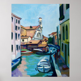 Poster Venetian Gondola Boatyard