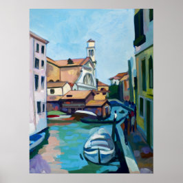 Poster Venetian Gondola Boatyard
