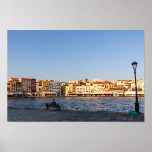 Poster Venetian Harbour, Chania, Creta, Grécia