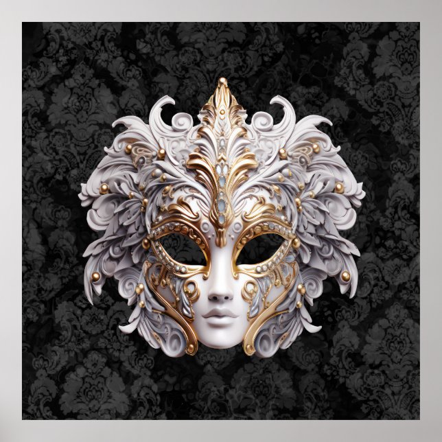 Poster Venetian, Masquerade Carnival Mask (Frente)