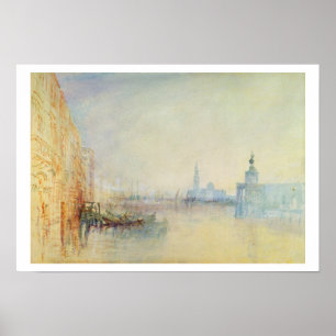 Poster Veneza, a boca do canal grande, c.1840 (w/c