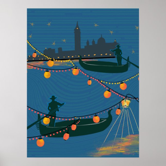 Poster Veneza à Noite (Frente)