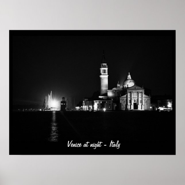 Poster Veneza à noite, Itália nº 1 (Poster) (Frente)