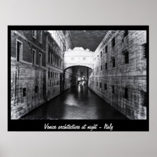 Poster Veneza - arquitetura na noite No.1 (poster)