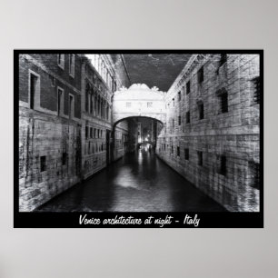 Poster Veneza - arquitetura na noite No.1 (poster)
