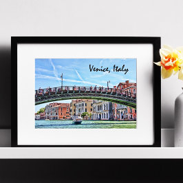 Poster Veneza, Cartaz da Ponte RialtoGrande Canal