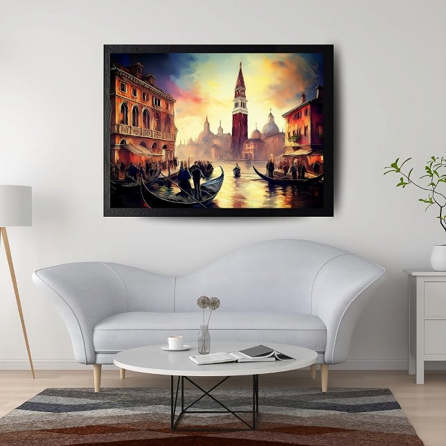 Poster Veneza em Twilight: Gondolas e Céus Brilhantes | (Criador carregado)