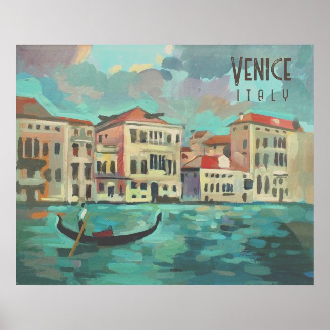 Poster Veneza, Itália - Gondola Boat Traghetto (Frente)