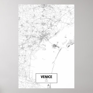 Pôster Veneza, Italia (preto no branco)