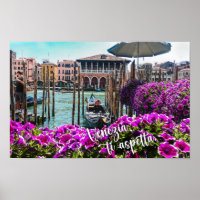 Veneza te espera! Gondola, Venezia. Itália, Mercat