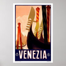 Venezia Gondola Viagens vintage