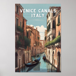 Poster Venezia Venezia Venice canalas itália viagem venet
