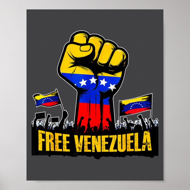 Poster Venezuela Flag Venezuela Libre 2026  (Frente)