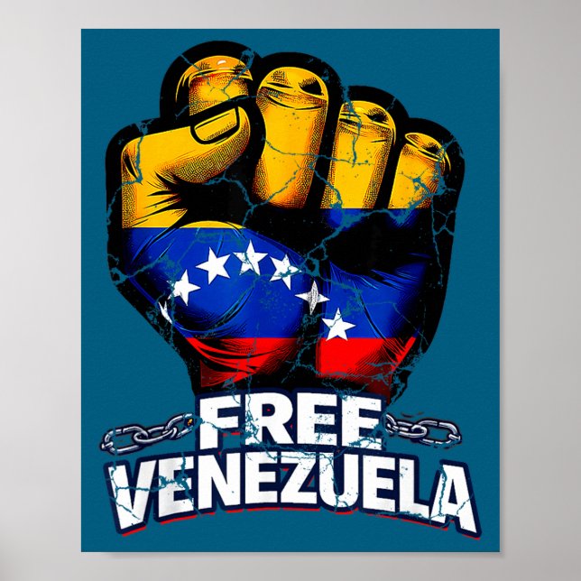 Poster Venezuela Flag Venezuela Libre 2026  (Frente)