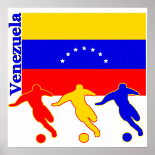 Poster Venezuela - Jogadores de futebol