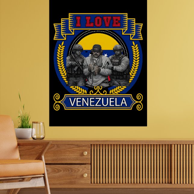 Poster Venezuela Libre Captured Live Maduro T-shirt (Sala de Estar 2)