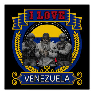 Pôster Venezuela Livre Maduro Capturado ao Vivo Camiseta