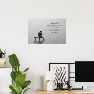 Poster Venha até mim, eu te darei descanso, Matt 11:28
