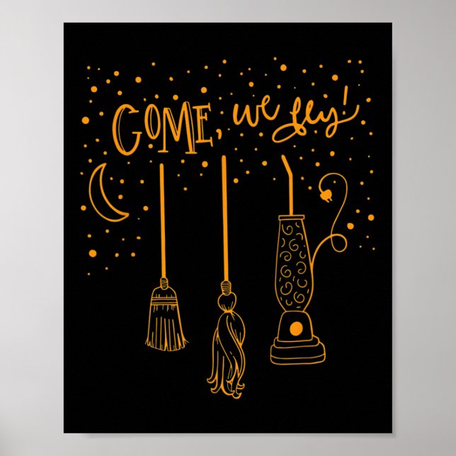 Poster Venha, nos divertimos, Feliz Halloween Bruxa Hocus (Frente)