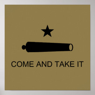 Poster Venha & Tome! Bandeira de batalha do estado do Tex