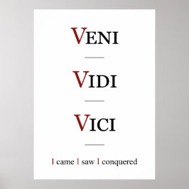 Poster Veni, Vidi, Vici
