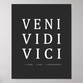 Poster Veni Vidi Vici | Cotação Inspirativa