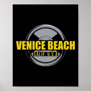 Poster Venice Beach California Usa Gym Bodybuilding Worko