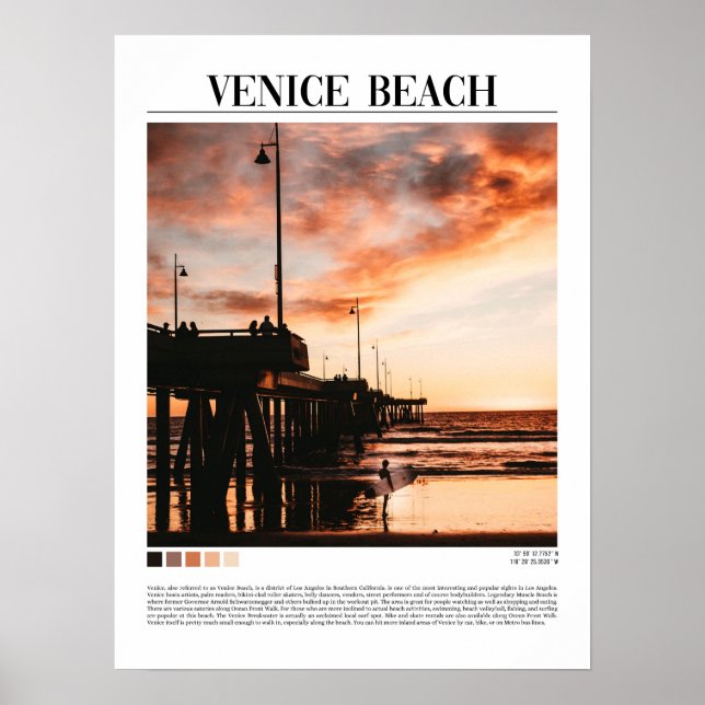 Poster Venice Beach Los Angeles California Estados Unidos (Frente)