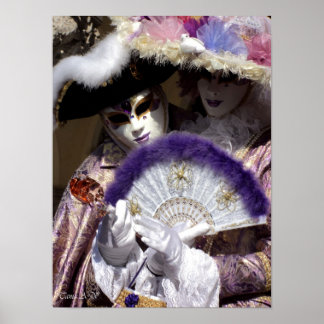 Poster Venice carnival - Love