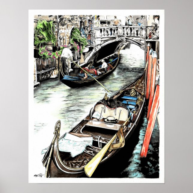 Poster Venice Gondolas (Frente)