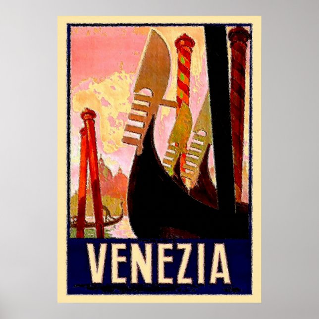 Poster Venice Gondolas (Frente)