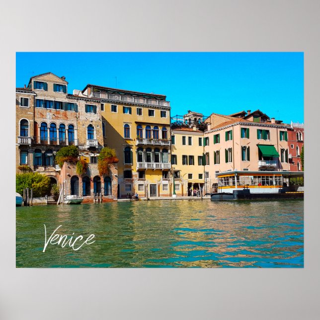 Poster Venice Grand Canal Venetian Style Casas (Frente)