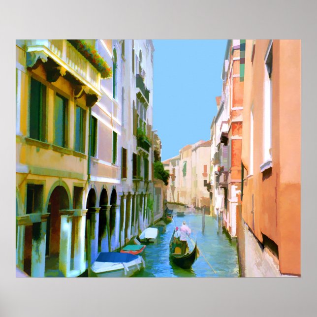 Poster Venice Itália Street Scene (Frente)