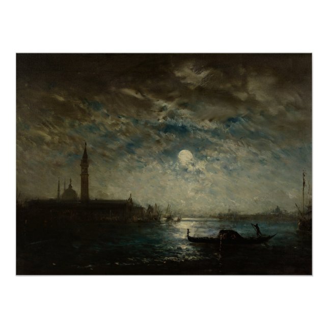 Pôster Venise et le Campanile au Clair de Lune (Frente)