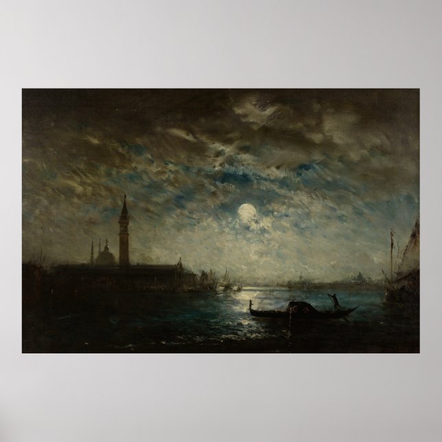 Poster Venise et le Campanile au Clair de Lune (Frente)
