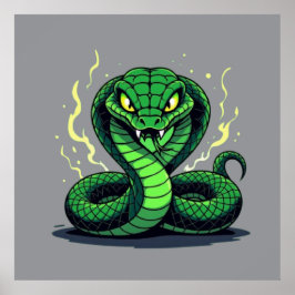Poster Venomous Snake – Danger and Precision