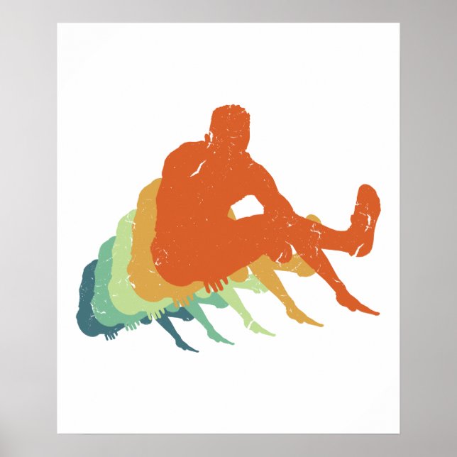 Poster Ventilador do atleta de Olimpiadas de campo e faix (Frente)