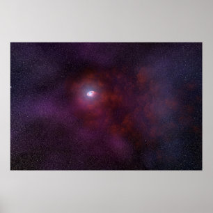 Poster Vento Pulsar De Uma Estrela De Neutron.