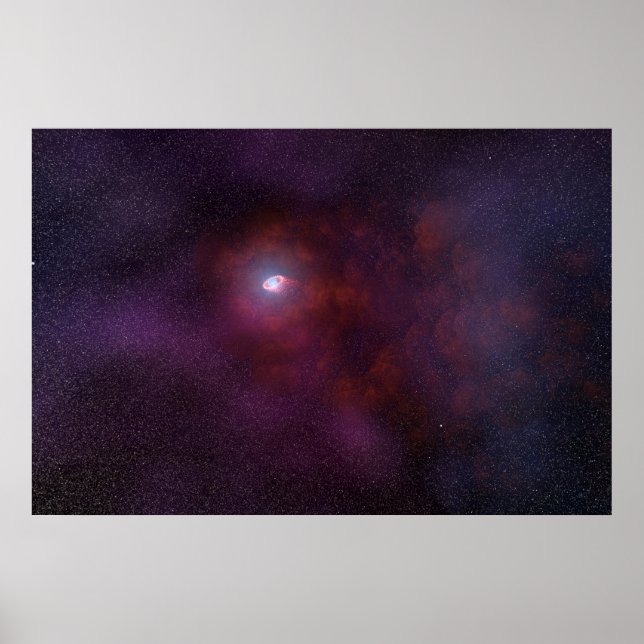 Poster Vento Pulsar De Uma Estrela De Neutron. (Frente)