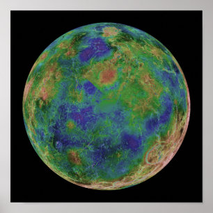 Pôster Venus centrou-se no pólo sul