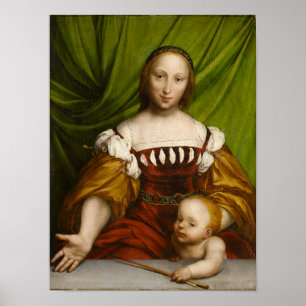 Poster Venus com Cupido, 1526-28 (óleo no limewood)