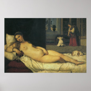 Pôster Vênus de Urbino por Titian, Arte Renascentista