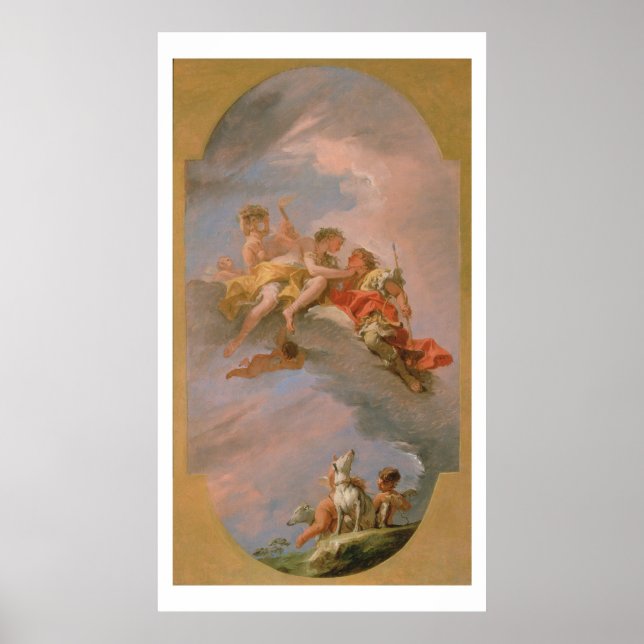 Pôster Vênus e Adonis (óleo na canvas) (Frente)