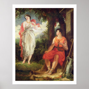 Poster Venus e Anchises, 1826 (óleo em canvas)